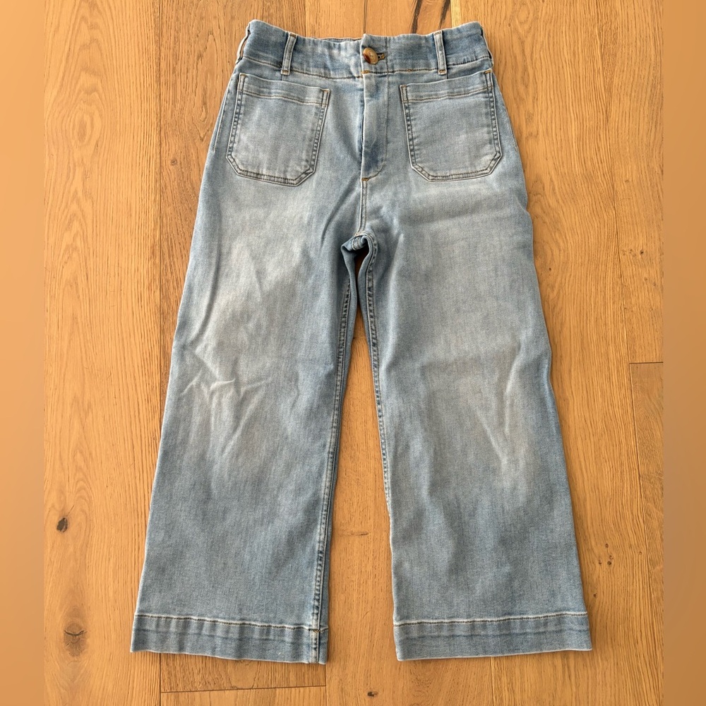 The Colette Cropped High-Rise Wide-Leg Jeans by Maeve from Anthropologie